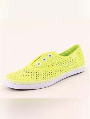 Keds Yellow Perforated Slip-On Canvas Women's Flats